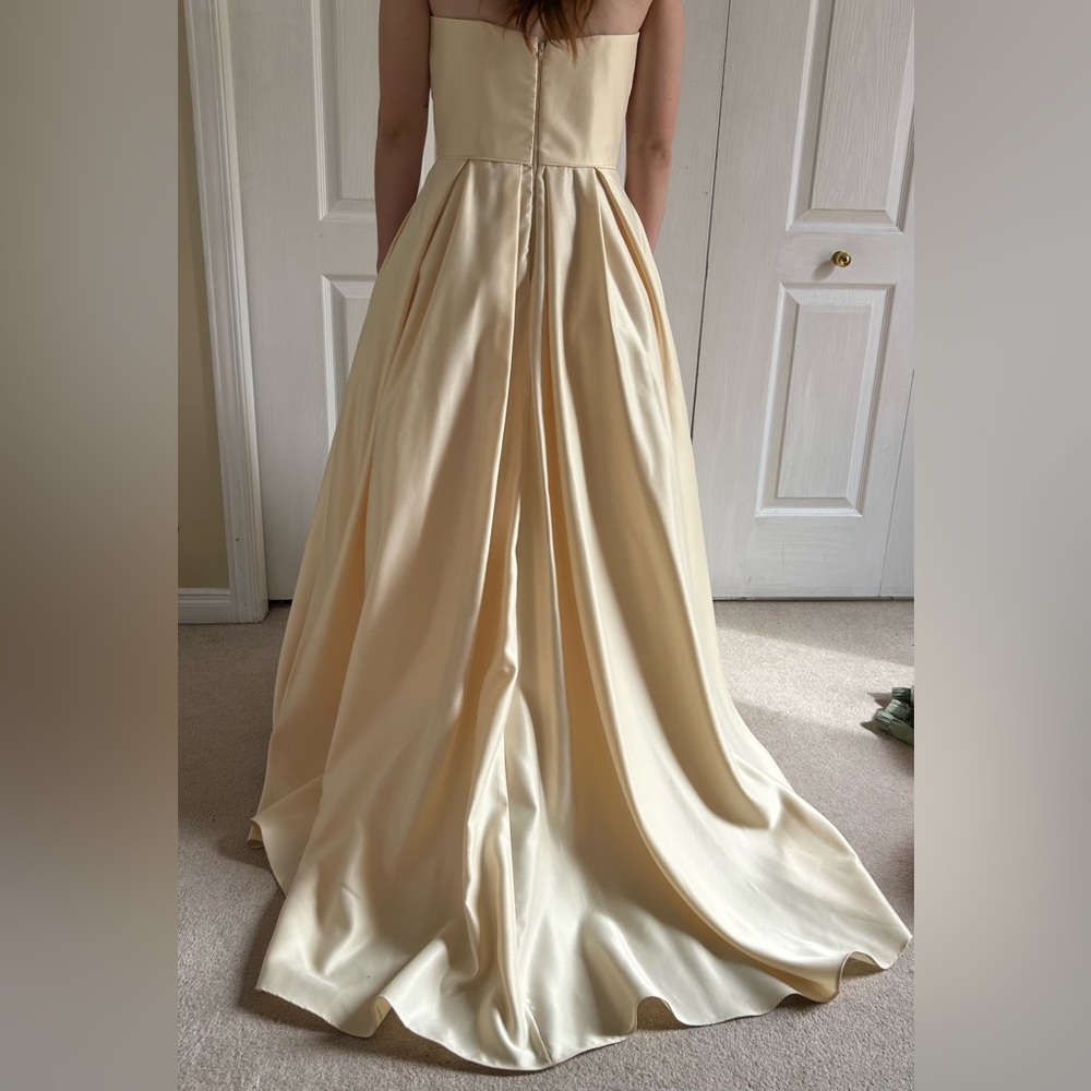Strapless Satin Prom Dress